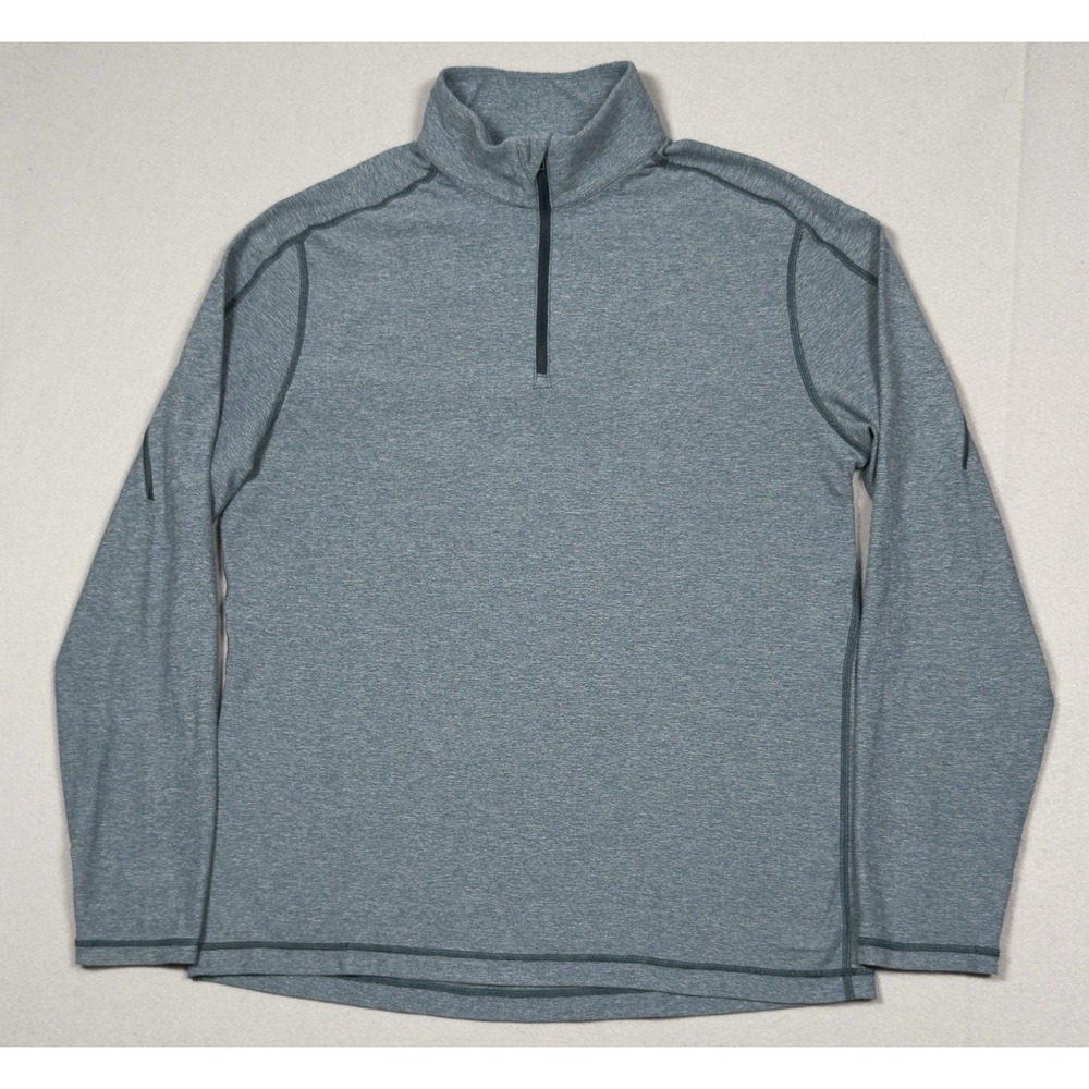 Lululemon Surge Warm Half Zip Pullover Mens L Blue Golf Shirt Workout Gym Active